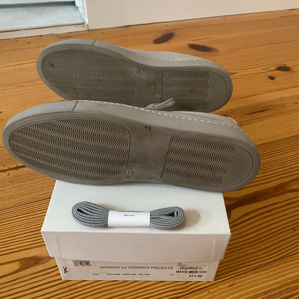 Woman by Common Projects Grey Achilles Low Top Sneaker - Picture 6 of 6